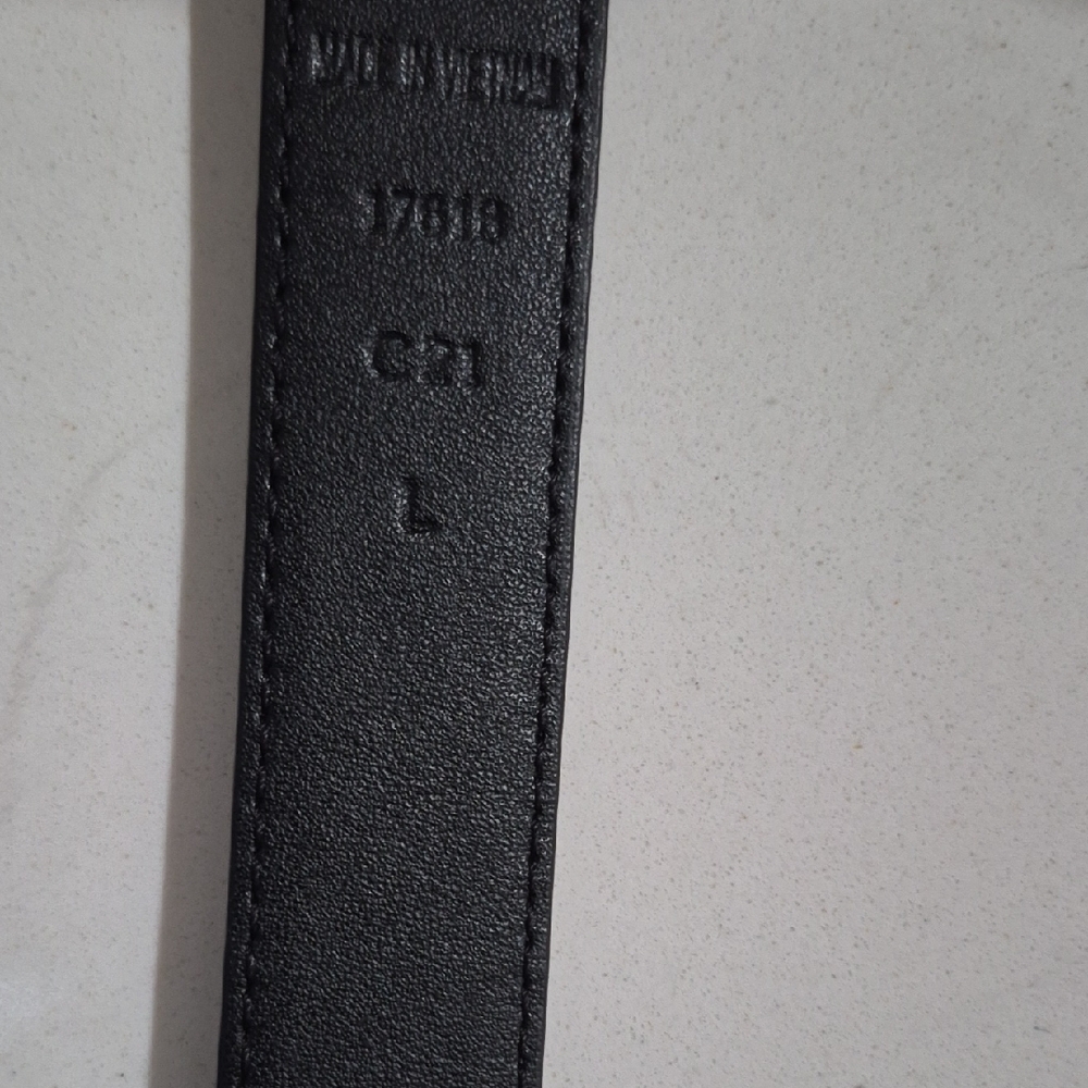 Lauren Ralph Lauren Patent Leather Black Belt with Gold Accent - Picture 3 of 3